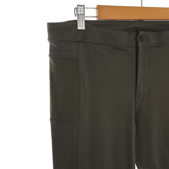 Athleta Womens Size 14 Solid Army Olive Green Trailsetter Ponte Moto Pants - Picture 7 of 14